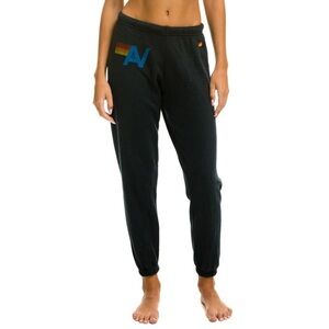 Aviator Nation LOGO SWEATPANTS Charcoal Small NWOT